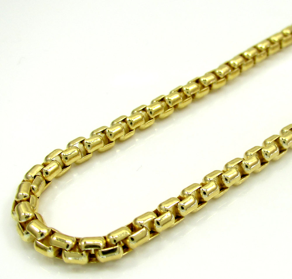 10K Yellow Gold Venetian Box Chain 22-26 Inch 3.5mm – So Icy Jewelry