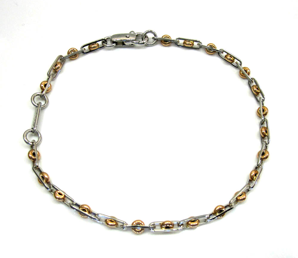 MENS BARAKA 18K WHITE ROSE GOLD BRACELET MENS BARAKA 18K WHITE ROSE GOLD BRACELET