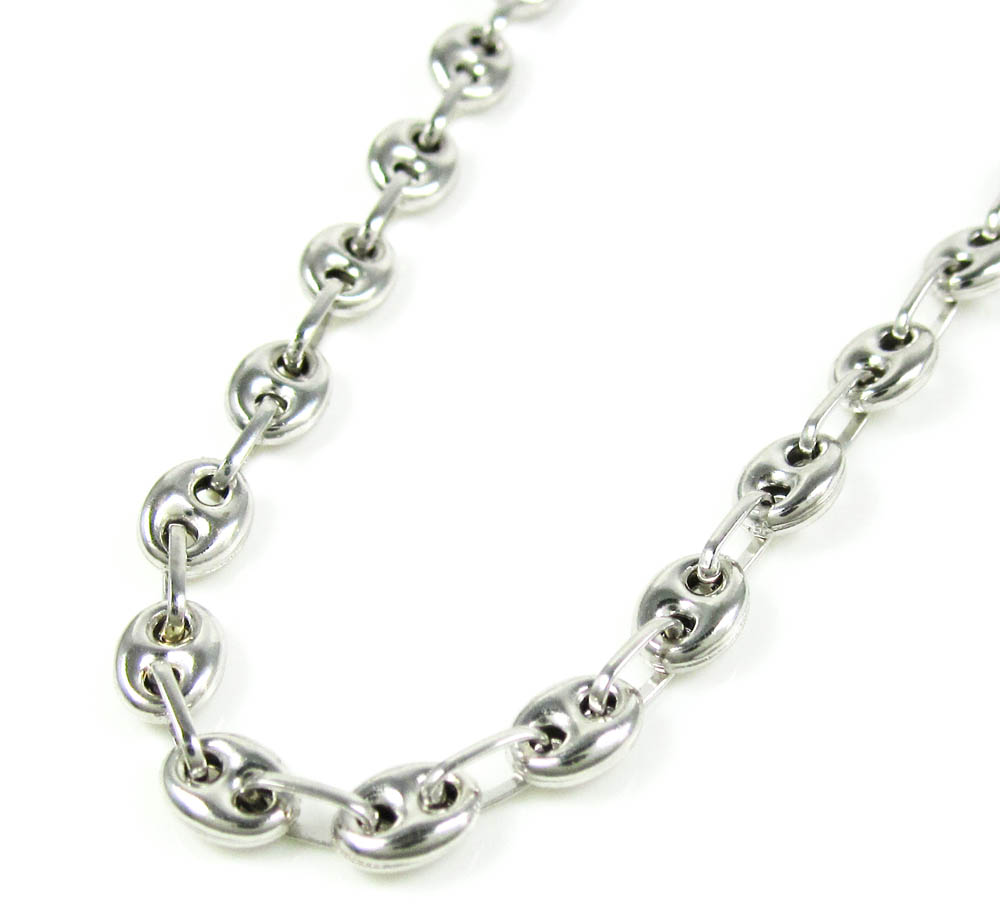 14k white gold gucci link chain