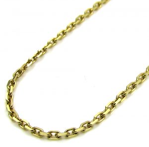 8062_10k Yellow Gold Skinny Cable Chain 16-20 Inch 1mm