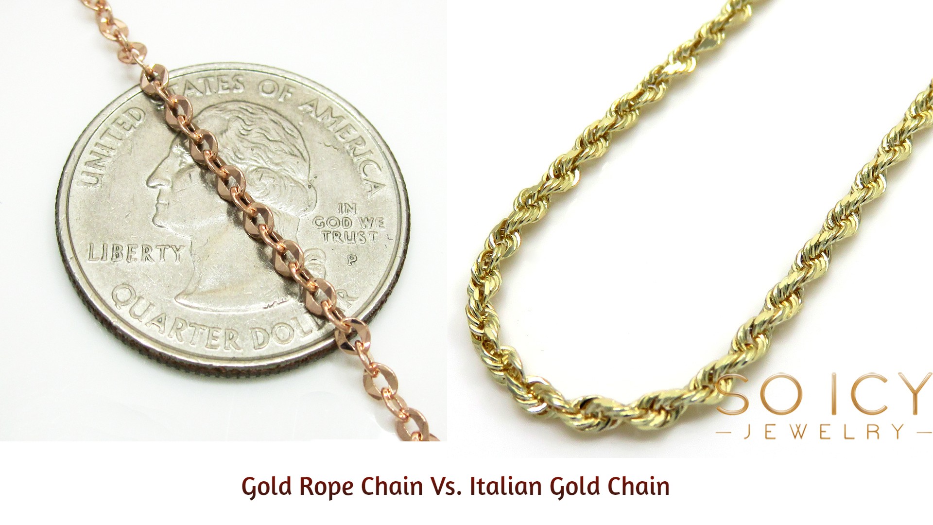 How is the 14k gold rope chain different from the 14k Italian gold chain?
