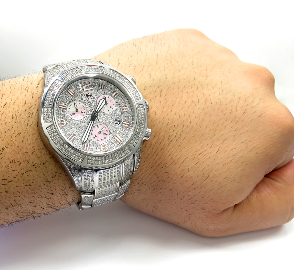 DIAMOND ICELINK AQUA TERRA MENS WATCH 7.00CT – So Icy Jewelry