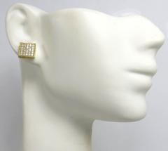 10k yellow gold 5 row cz earrings 0.25ct 