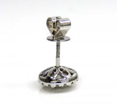 18k white gold round 9.5mm halo diamond studs 1.50ct