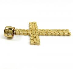14k yellow gold medium nugget cross 