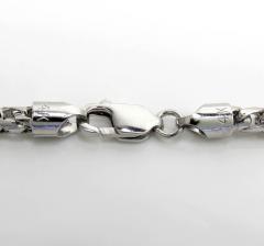 14k white gold solid franco link chain 18-24 inch 4mm