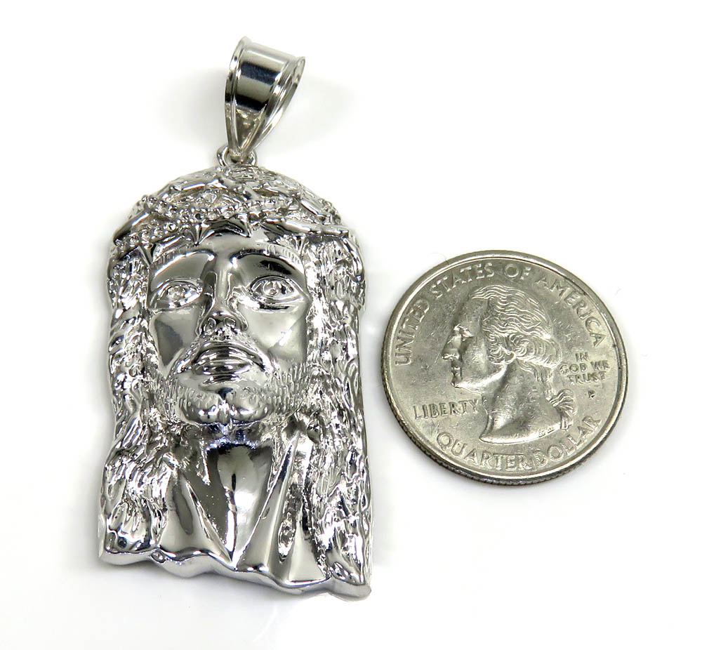 925 sterling silver medium classic jesus pendant 