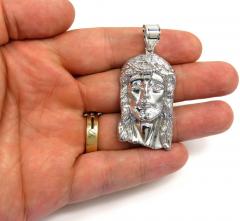 925 sterling silver medium classic jesus pendant