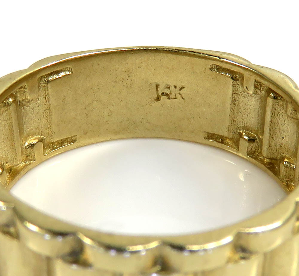 14k gold 7.80mm presidential style ring