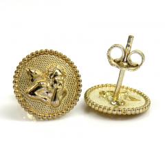 10k yellow gold mini angel earrings 