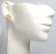 10k yellow gold mini angel earrings 