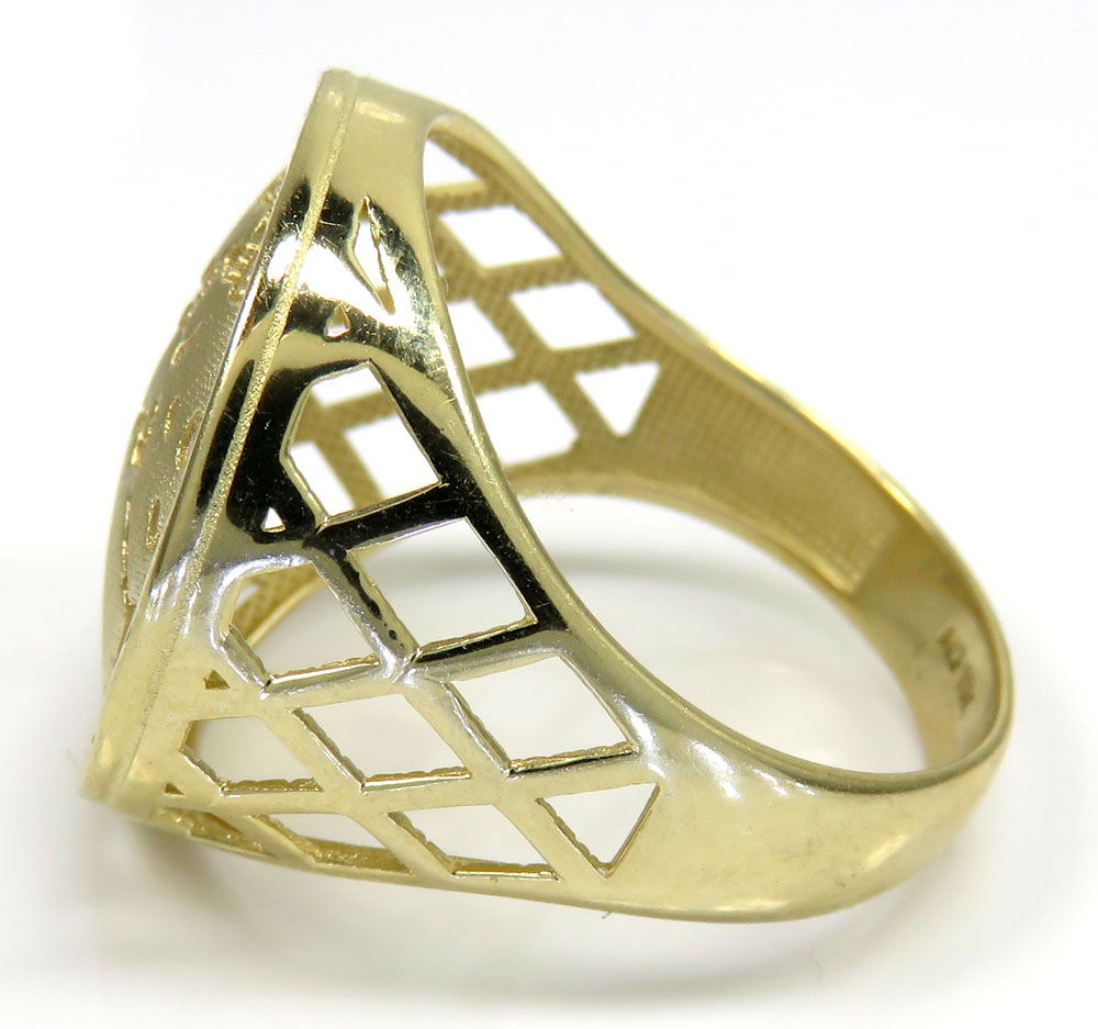 10k yellow gold the world is yours ring - Image 3