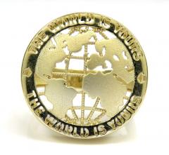 10k yellow gold the world is yours ring