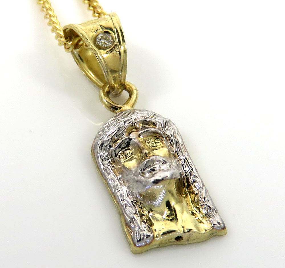 10k yellow gold small jesus pendant 20