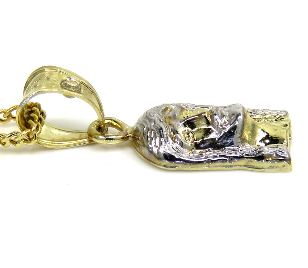10k yellow gold small jesus pendant 20