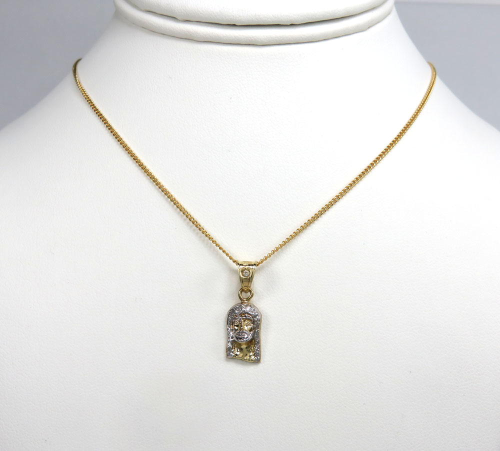 10k yellow gold small jesus pendant 20