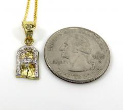 10k yellow gold small jesus pendant 20