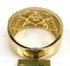 10k yellow gold six row diamond band ring 2.55ct