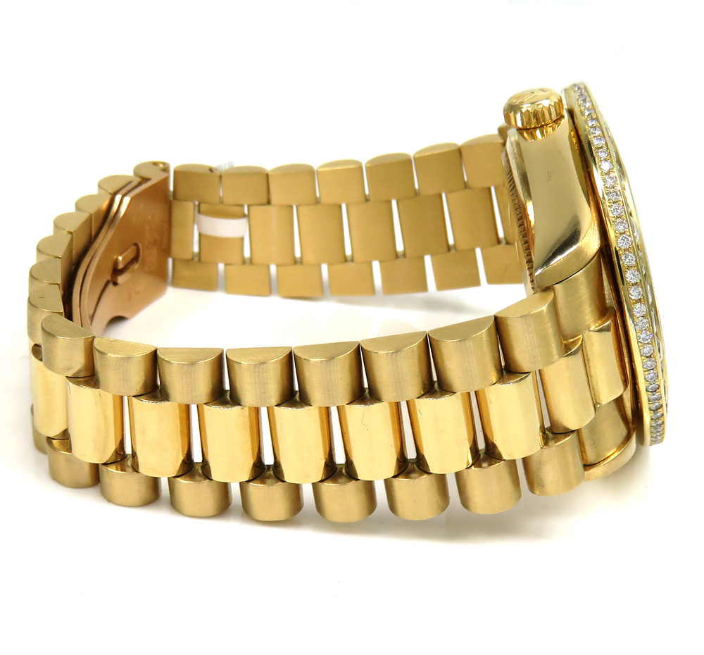 Rolex day date 36mm 18k yellow gold custom red diamond bezel and dial 3.50ct - Image 5