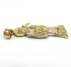 10k yellow gold small halo grim reaper pendant 