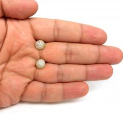 10k yellow gold 9mm cz sphere earrings 1.00ct