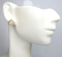 10k yellow gold 9mm cz sphere earrings 1.00ct