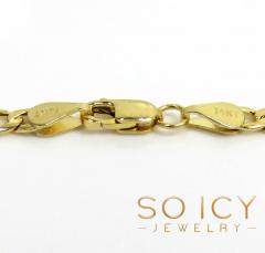14k yellow gold hollow cuban chain 18-24 inch 3.60mm