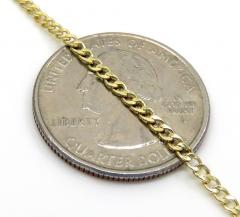 14k yellow gold skinny hollow miami cuban chain 16-24 inch 2.20mm