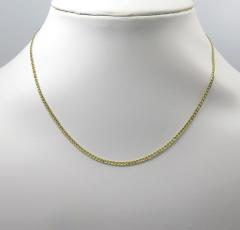 14k yellow gold skinny hollow miami cuban chain 16-24 inch 2.20mm
