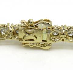 14k yellow gold round 5 pointer diamond illusion tennis bracelet 3.70mm 2.25ct