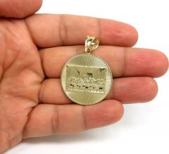10k yellow gold small jesus apostles last supper pendant