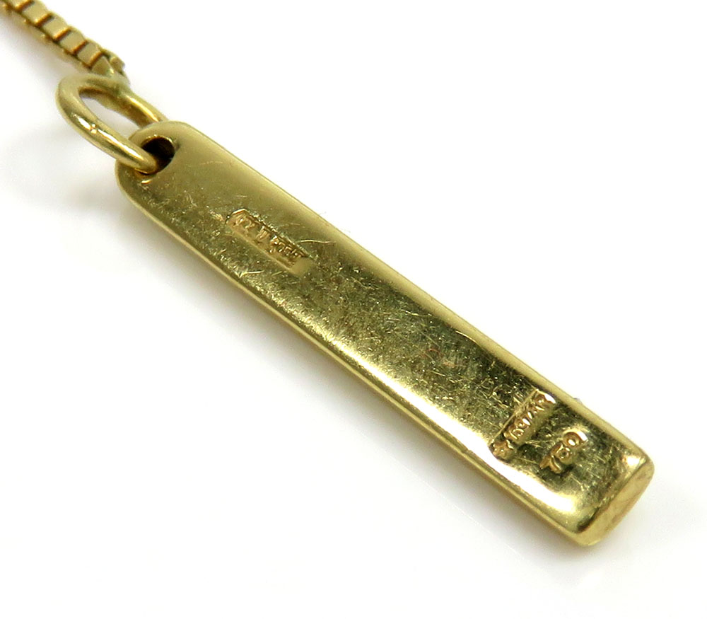 Ladies 18k yellow gold box link to love gucci necklace