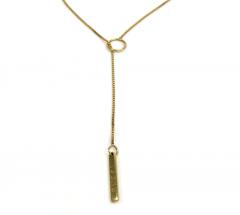 Ladies 18k yellow gold box link to love gucci necklace