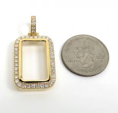 10k yellow gold large diamond frame pendant 1.35ct