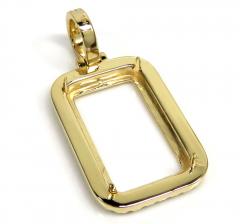 10k yellow gold large diamond frame pendant 1.35ct