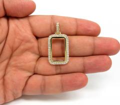 10k yellow gold large diamond frame pendant 1.35ct