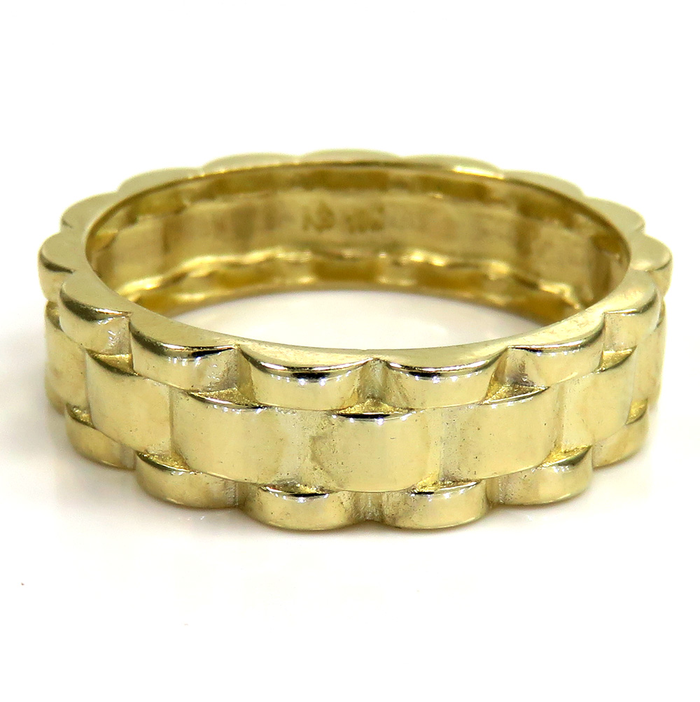 10k gold 6mm presidential style ring