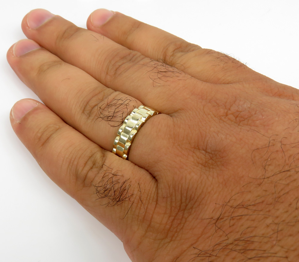 10k gold 6mm presidential style ring