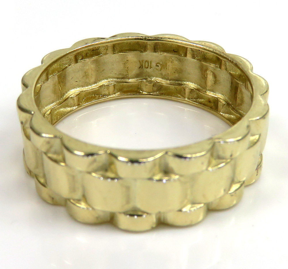 10k gold 7.50mm presidential style ring