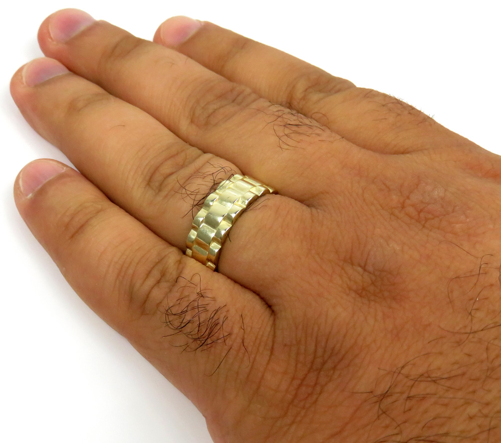 10k gold 7.50mm presidential style ring - Image 3