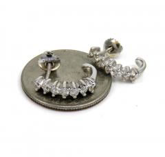 14k white gold diamond earrings and pendant set 16