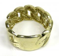 10k yellow gold large 12mm cuban ring 