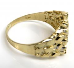 Mens 14k yellow gold small square nugget ring