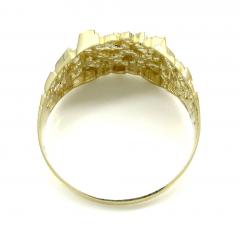 Mens 14k yellow gold small square nugget ring