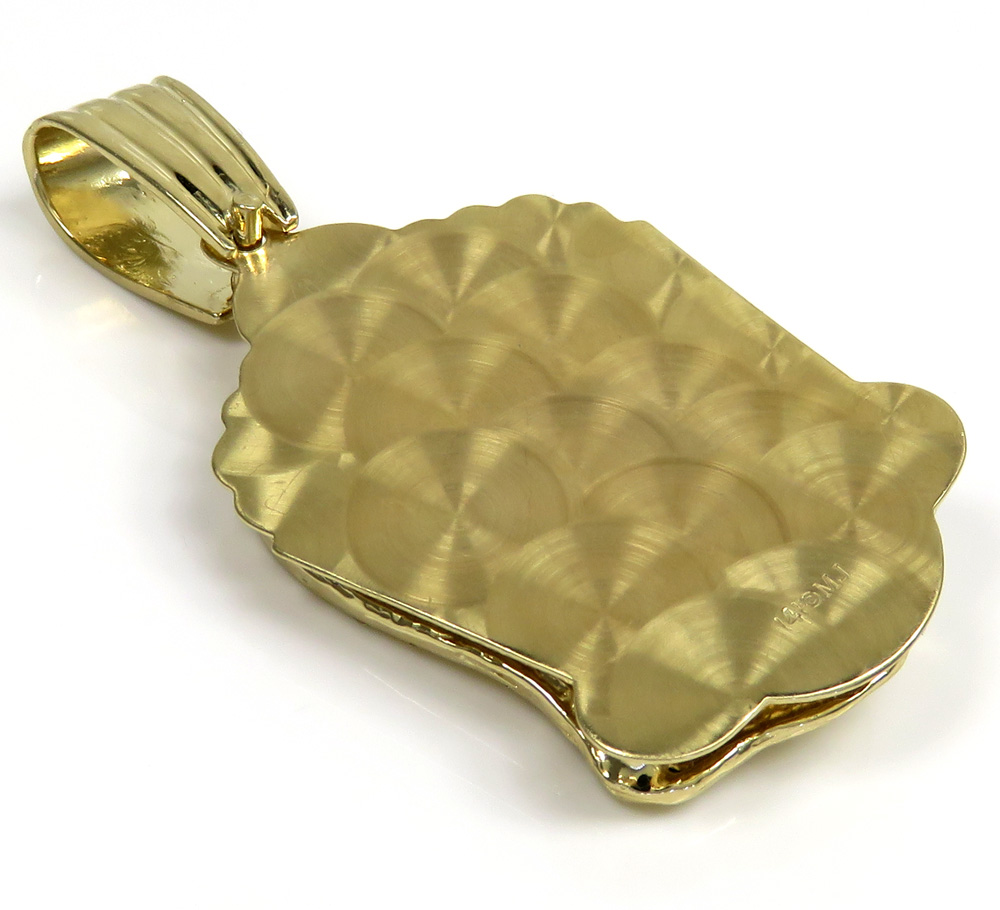 14k two tone gold large saint lazarus pendant - Image 4