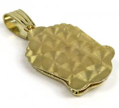 14k two tone gold large saint lazarus pendant