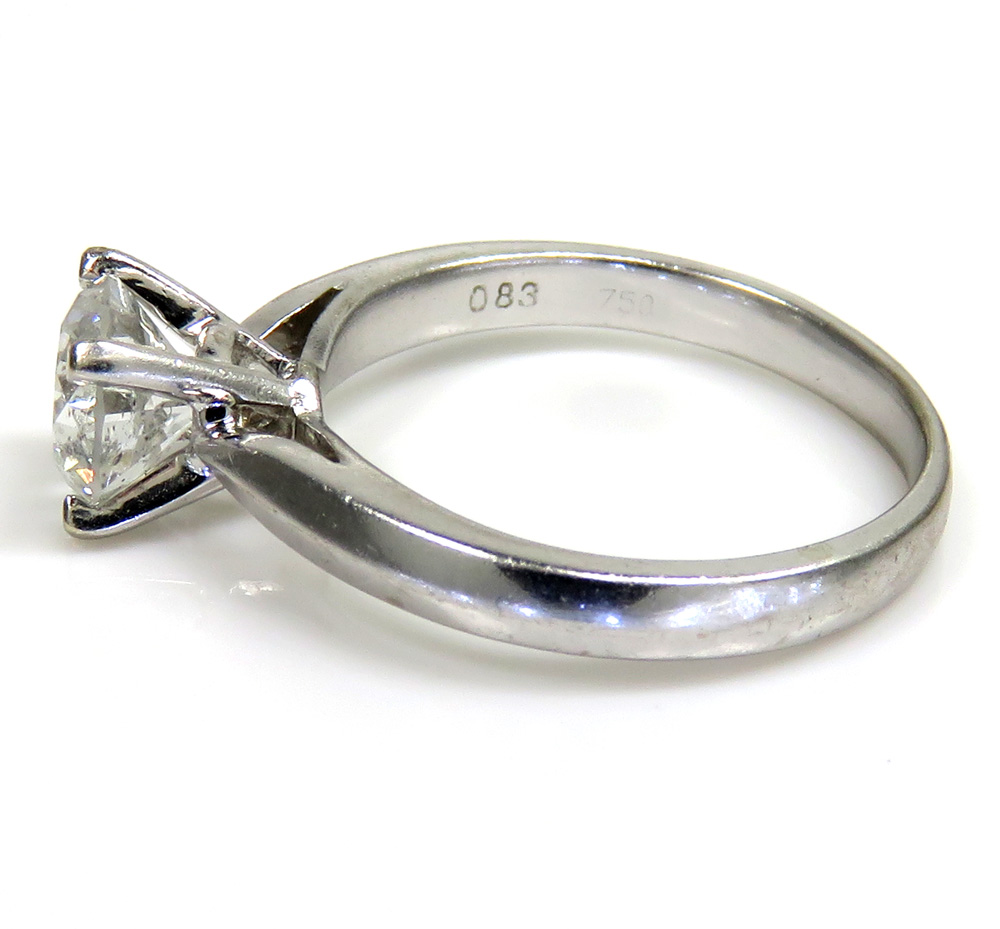 18k white gold round diamond engagement ring 0.80ct  - Image 3