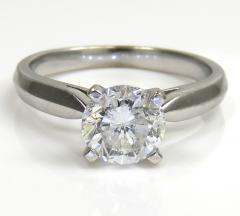 18k white gold round diamond engagement ring 0.80ct 