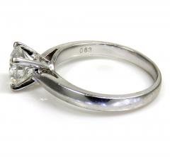 18k white gold round diamond engagement ring 0.80ct 
