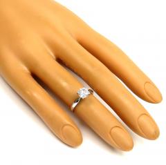 18k white gold round diamond engagement ring 0.80ct 